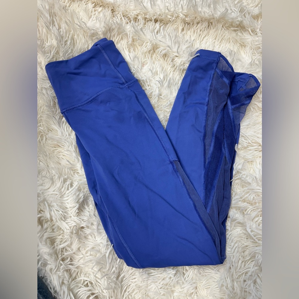 Victoria’s Secret Sport blue mesh leggings with pockets small